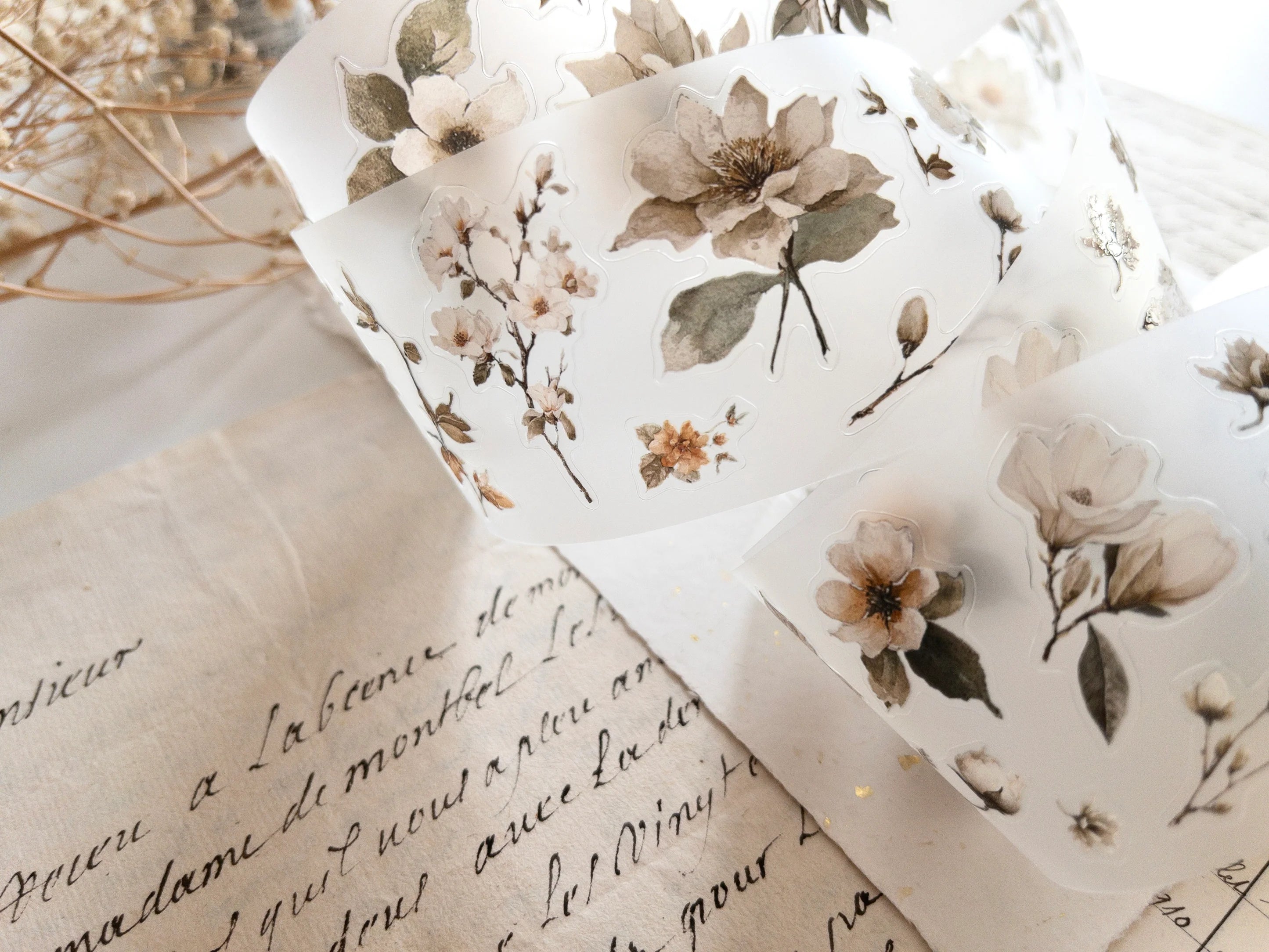 Nostalgia Floral Pre-Cut PET Tape