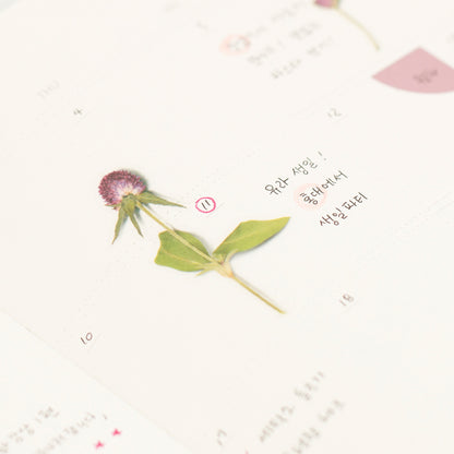 Globe Amaranth Pressed Flower Stickers