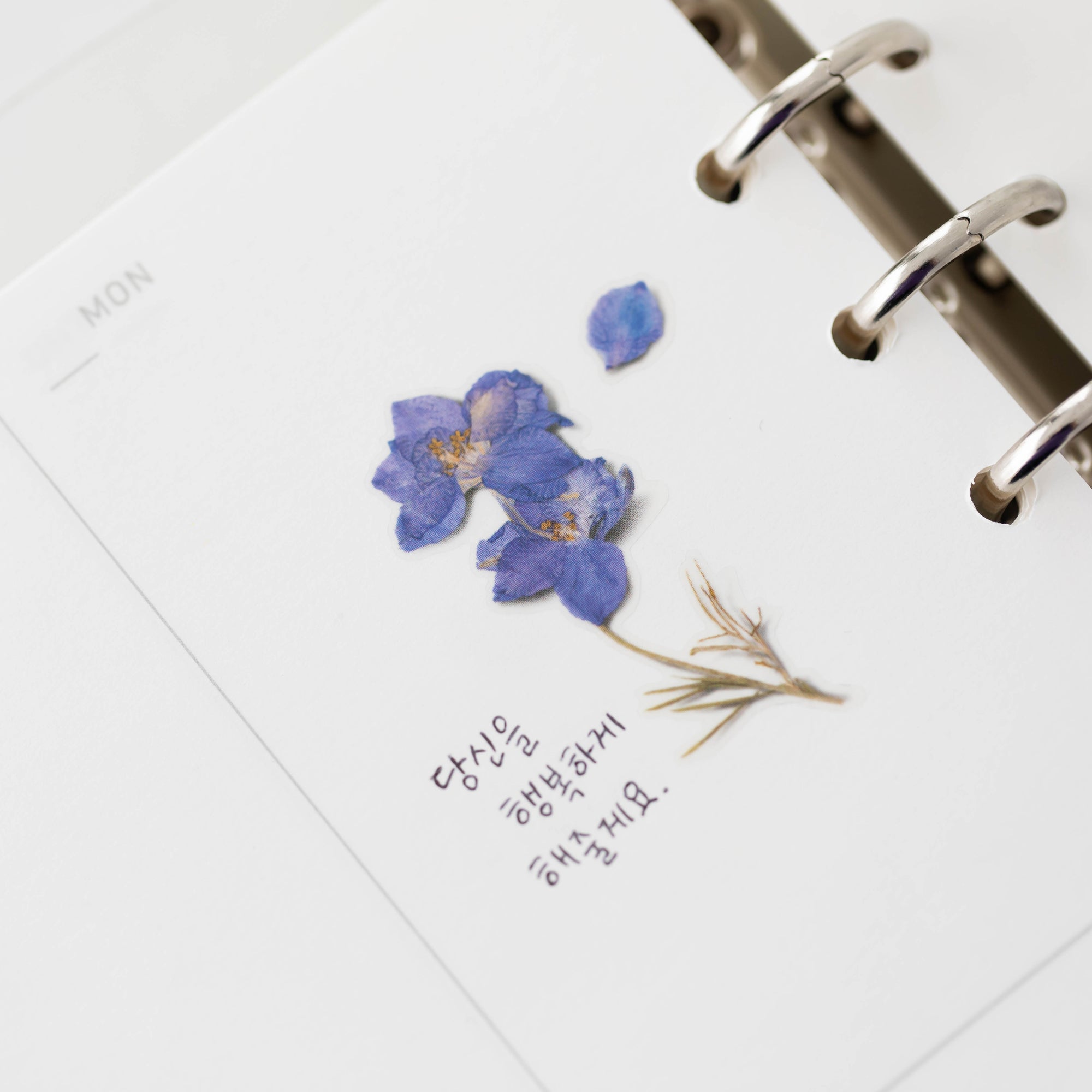 Larkspur Pressed Flower Stickers