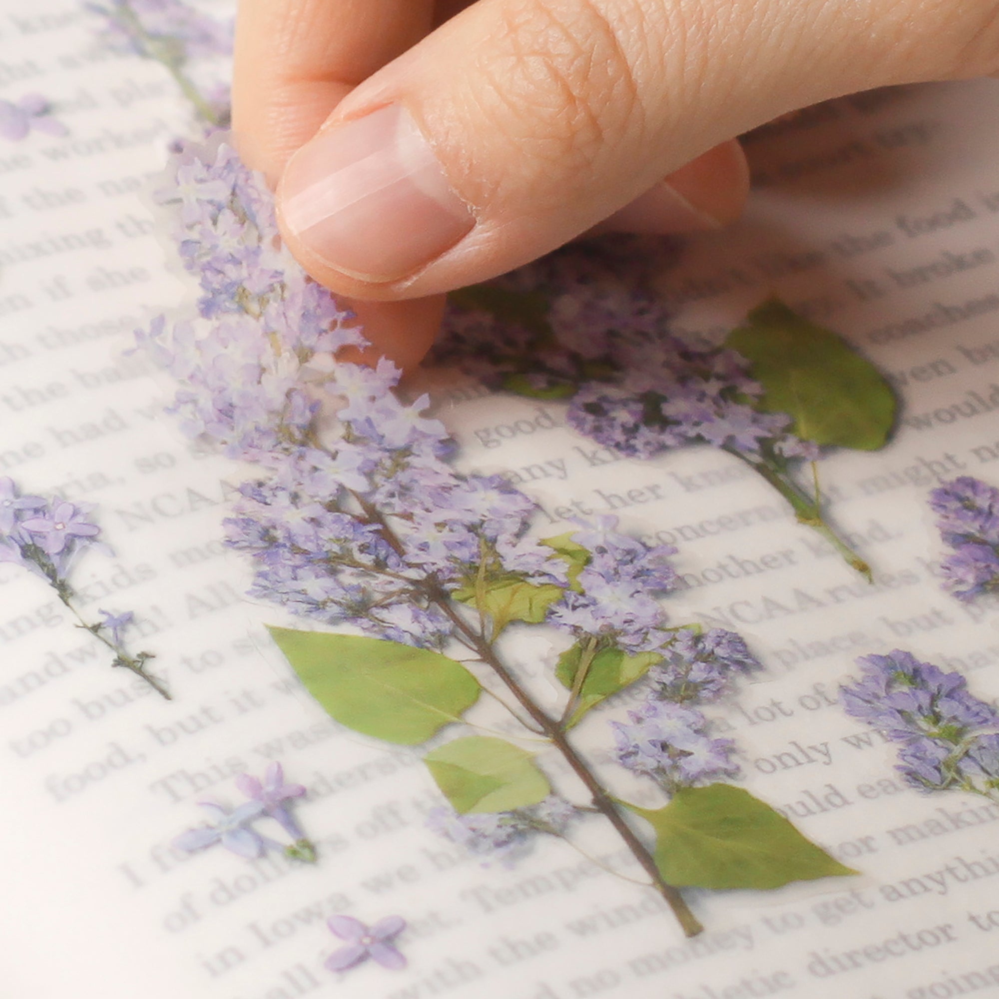 Lilac Pressed Flower Stickers