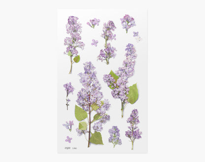 Lilac Pressed Flower Stickers