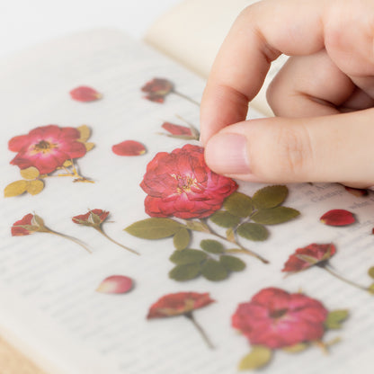 Mini Rose Pressed Flower Stickers