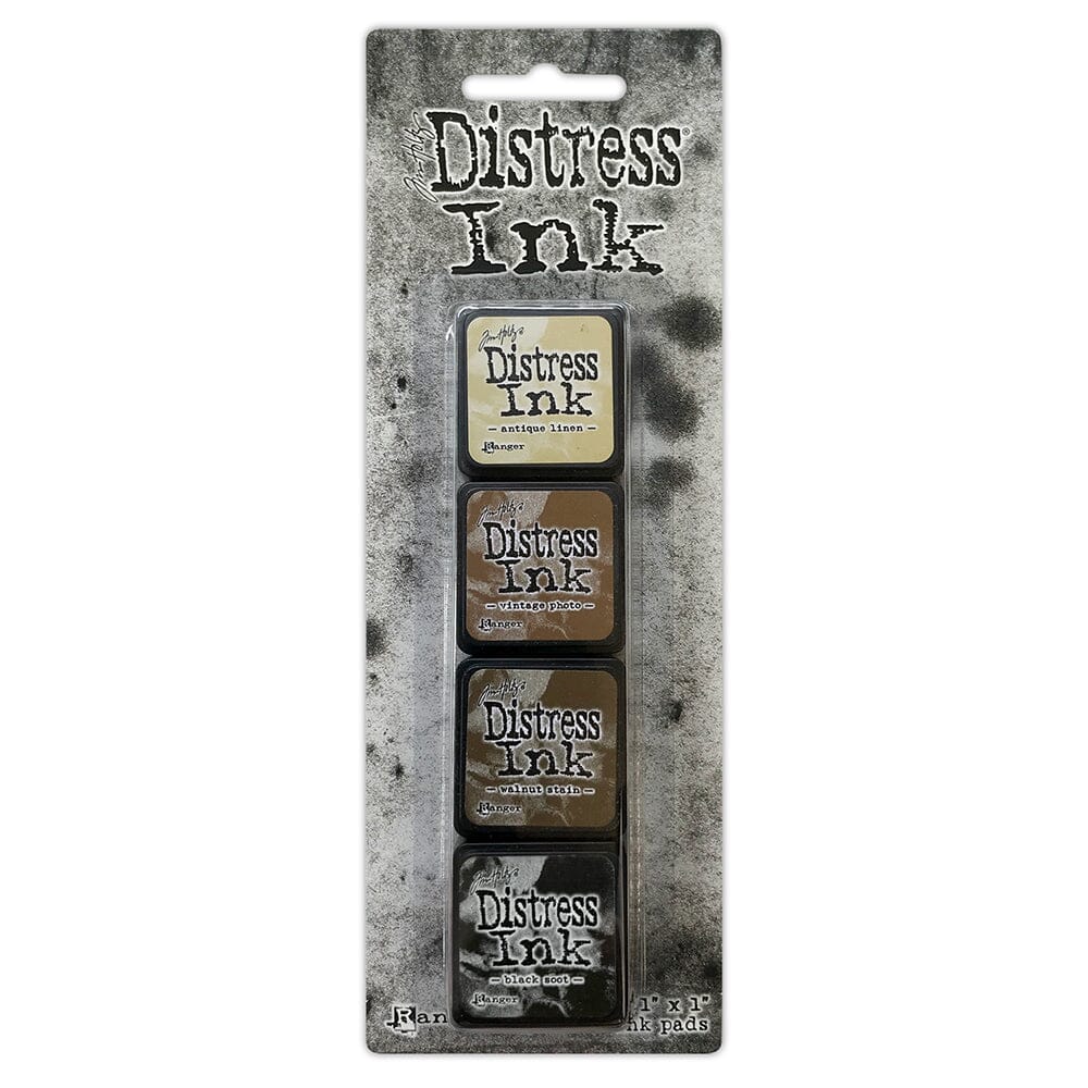 Set of Distress Ink pads in packaging on a white background
