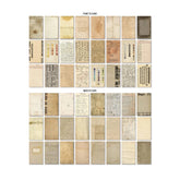A sheet of vintage-style paper collage pieces labeled &