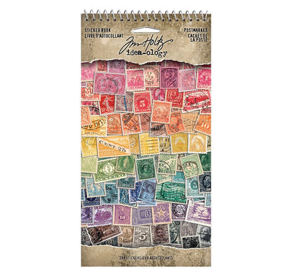 A spiral-bound sticker book titled &