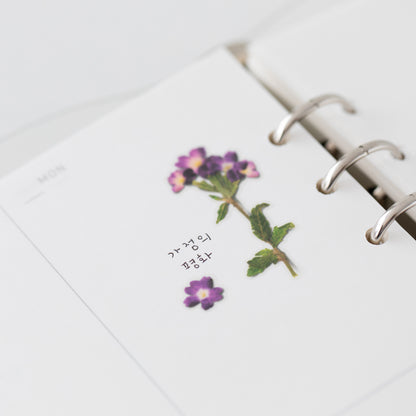 Verbena Pressed Flower Stickers