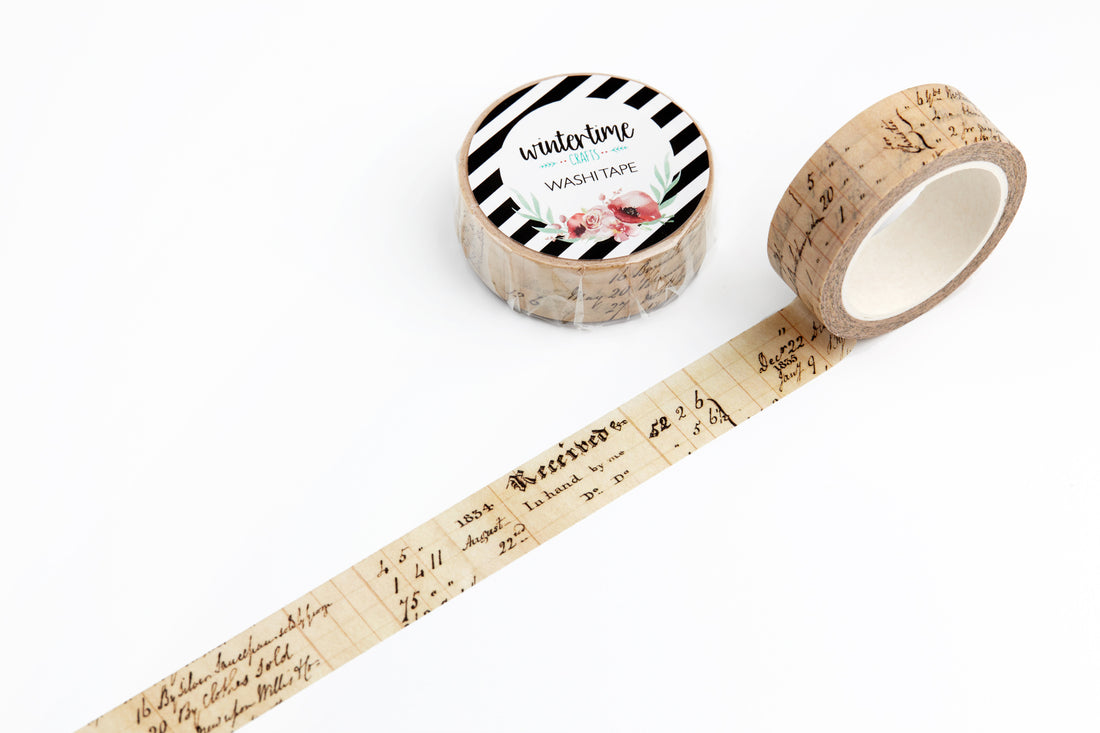 Vintage receipts washi tape