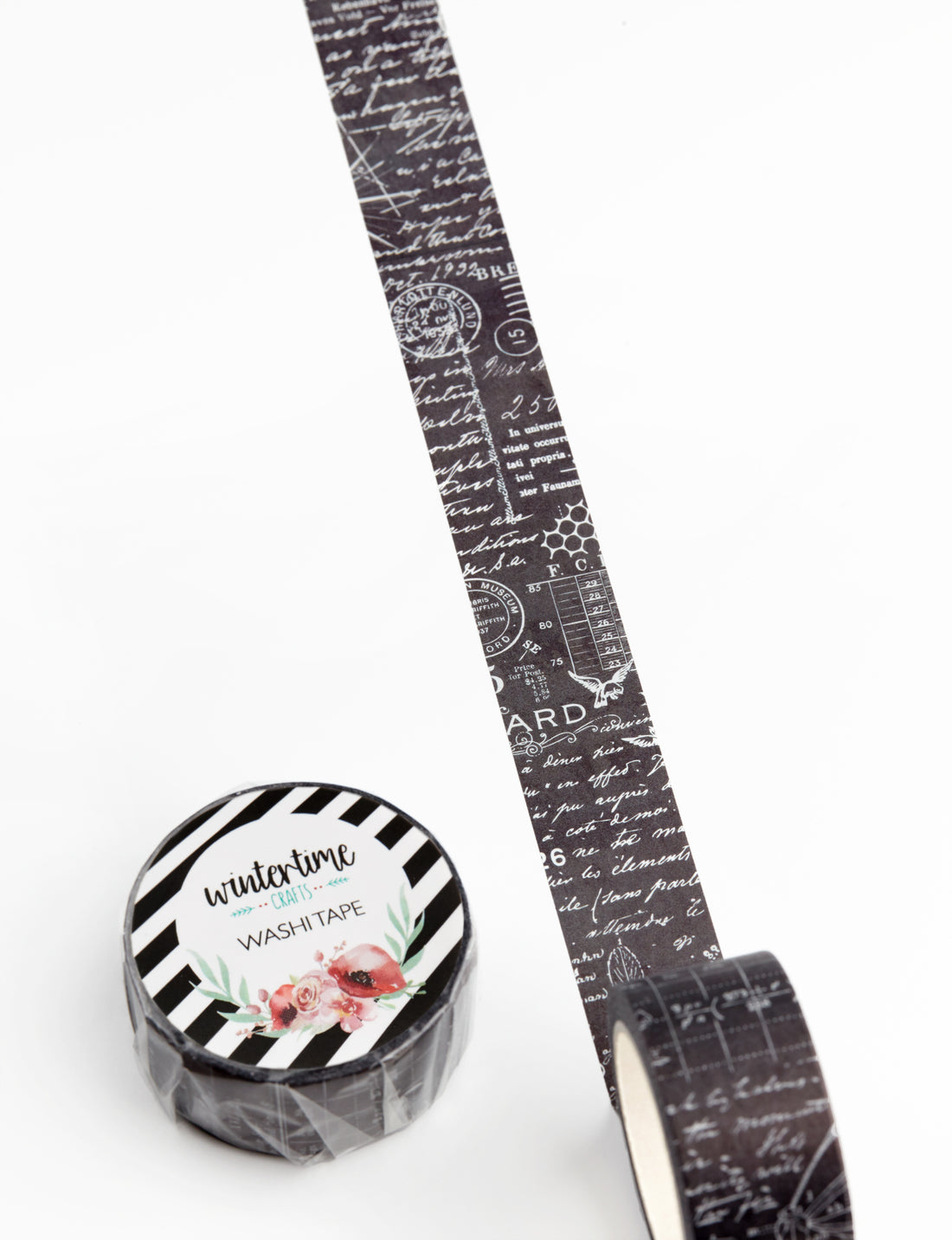 Vintage collage black washi tape