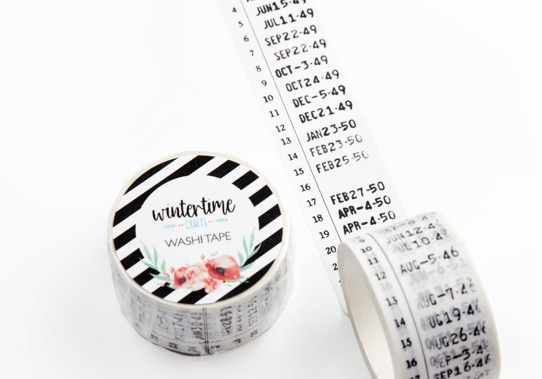 Vintage ledger vertical washi tape