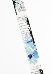 Watercolor script floral and butterfly tape