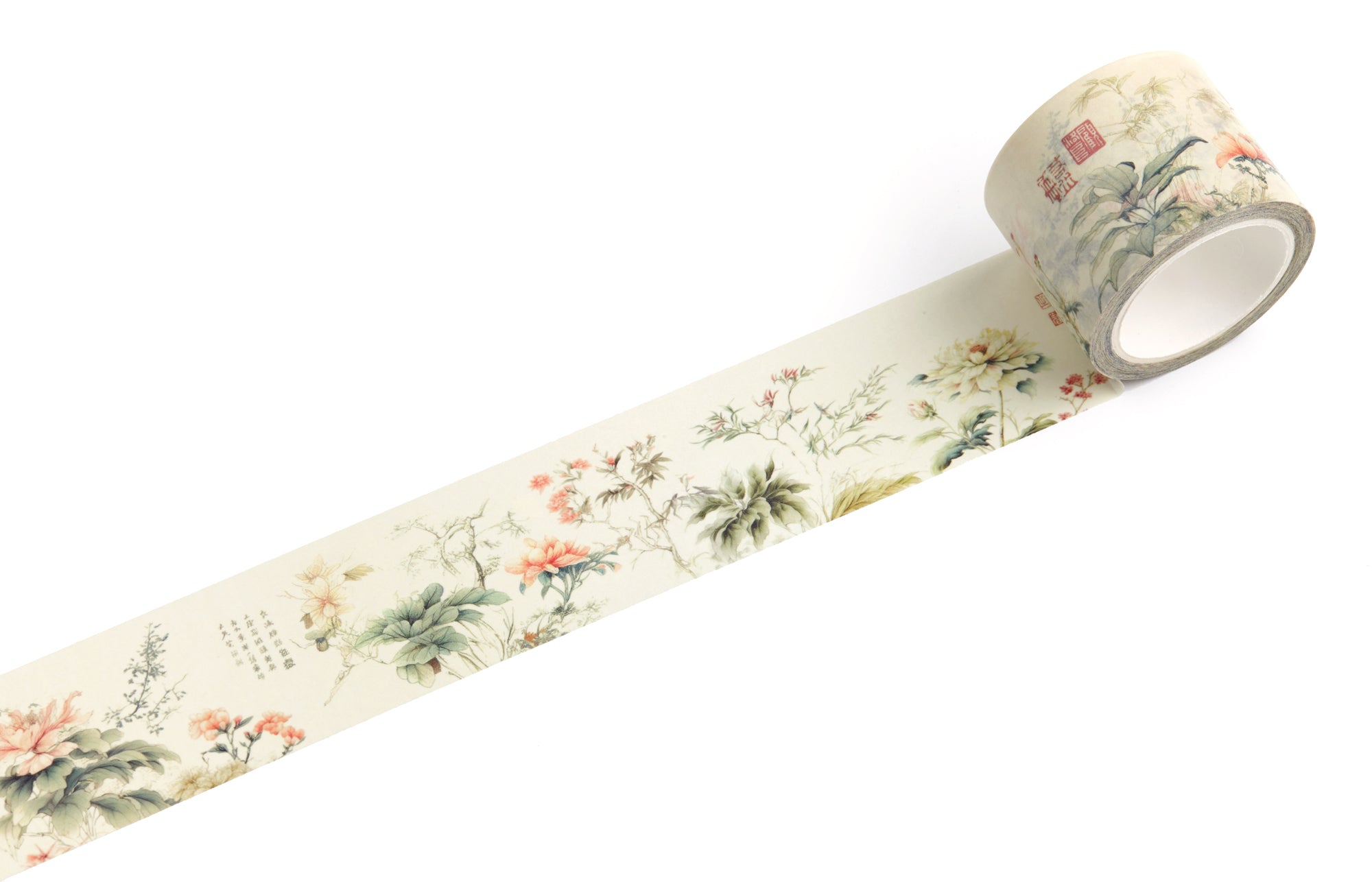 Floral drawings Chinese style washi tape