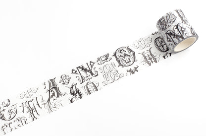 Antique Monograms Washi Tape