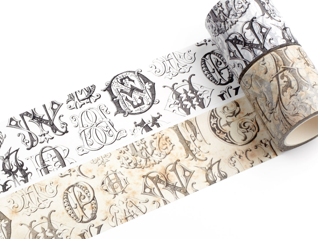 Antique Monograms Washi Tape