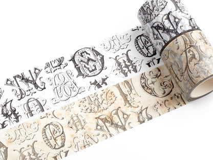 Antique Monograms Washi Tape