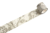Roll of decorative tape with world map design on a white background