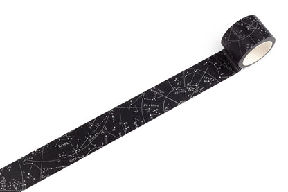 Roll of tape with star constellation pattern on a white background
