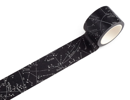Roll of tape with zodiac constellation design on a white background