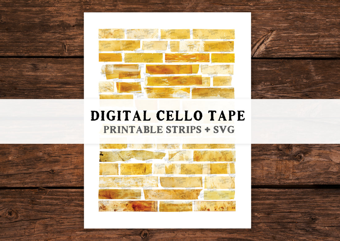 Cellophane Tape with Cutting Paths SVG - Digital