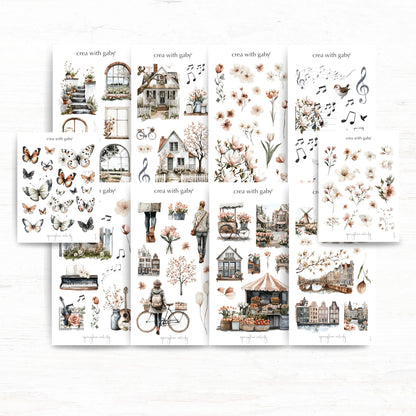 Springtime Melody Washi Stickers