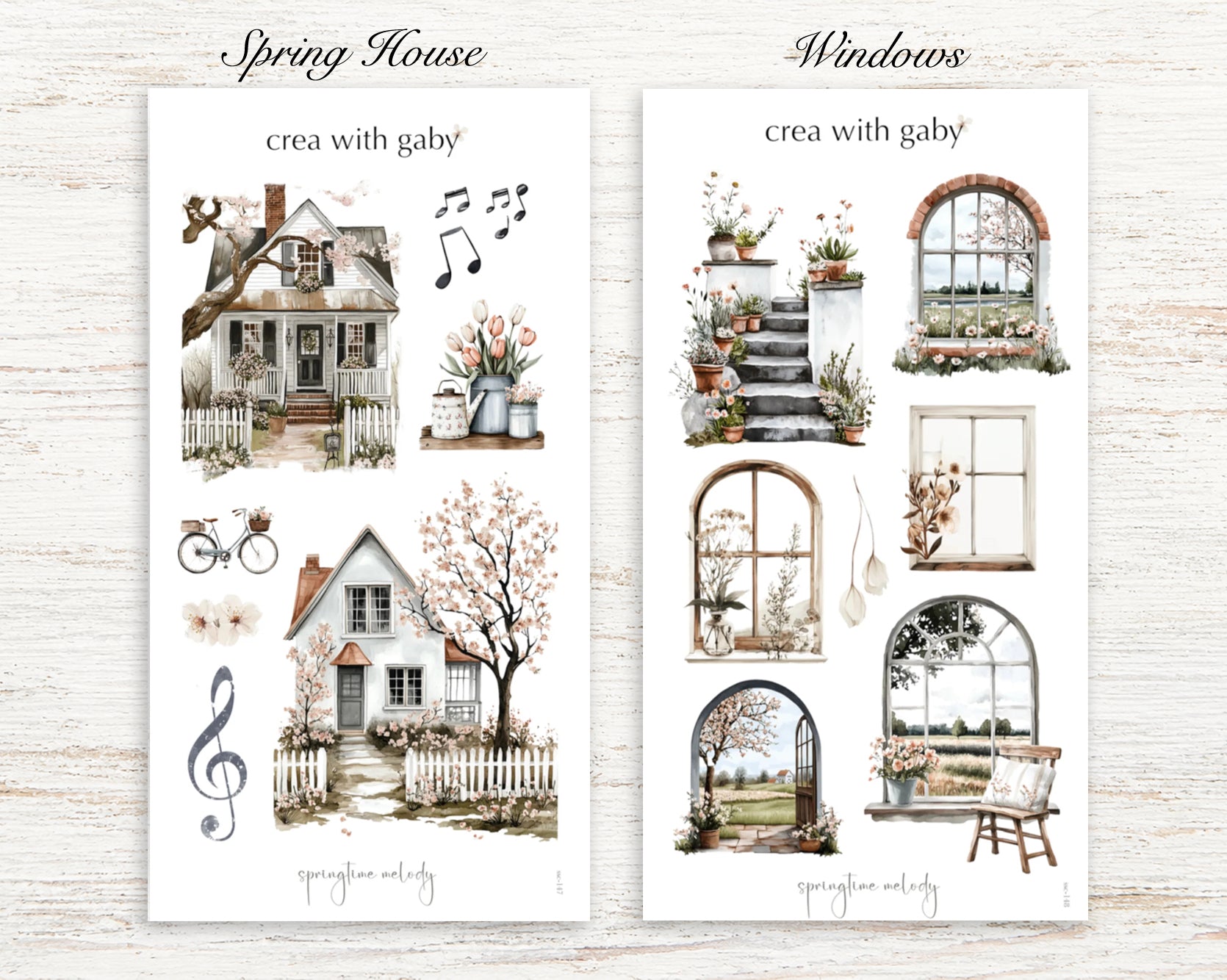 Springtime Melody Washi Stickers