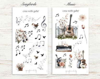 Springtime Melody Washi Stickers