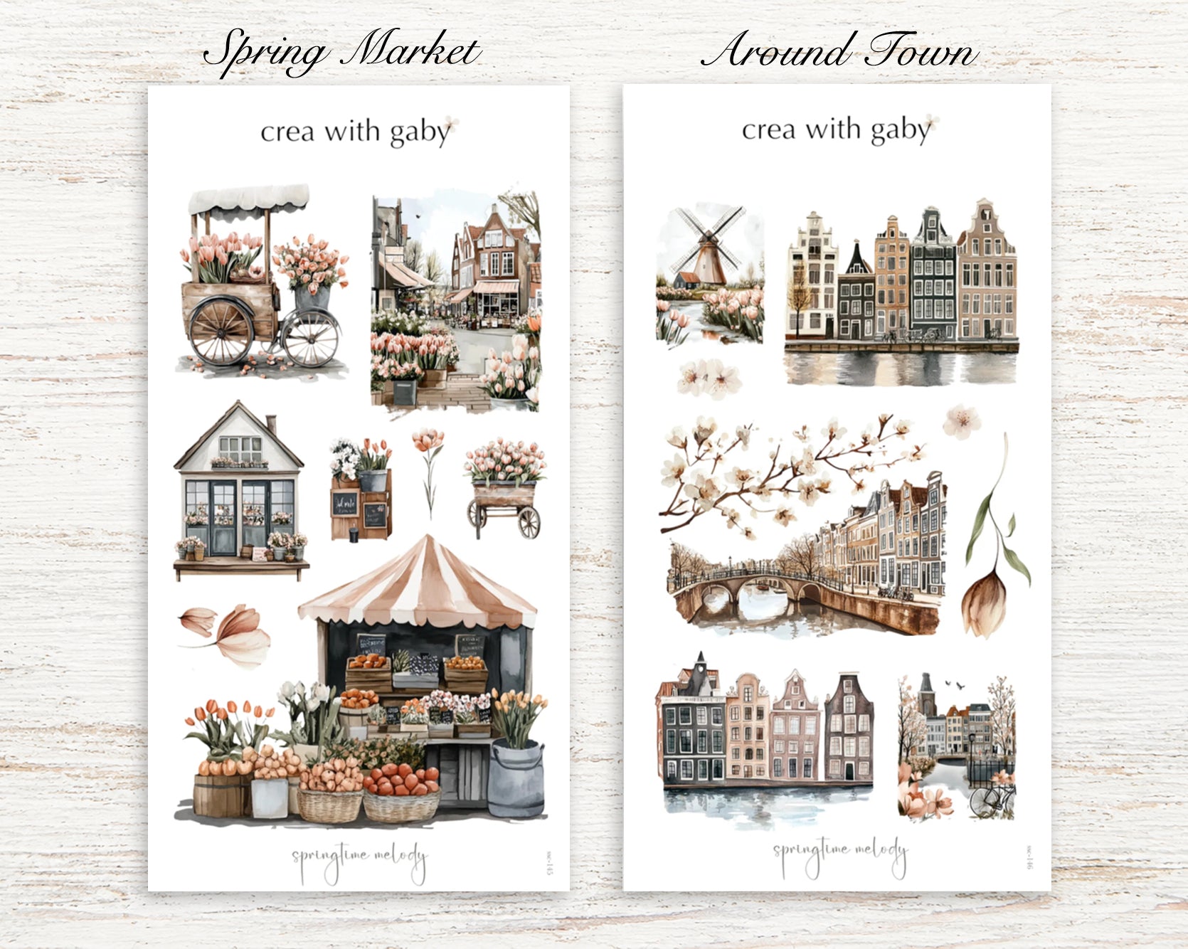 Springtime Melody Washi Stickers