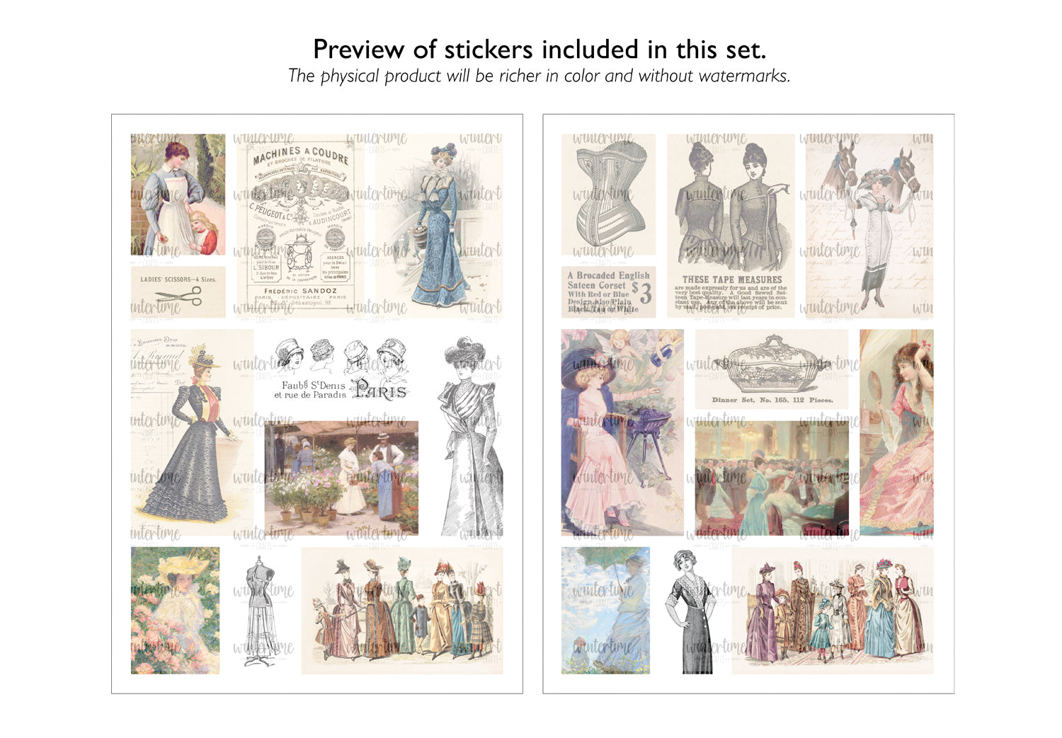 Edwardian Ladies Sticker Set