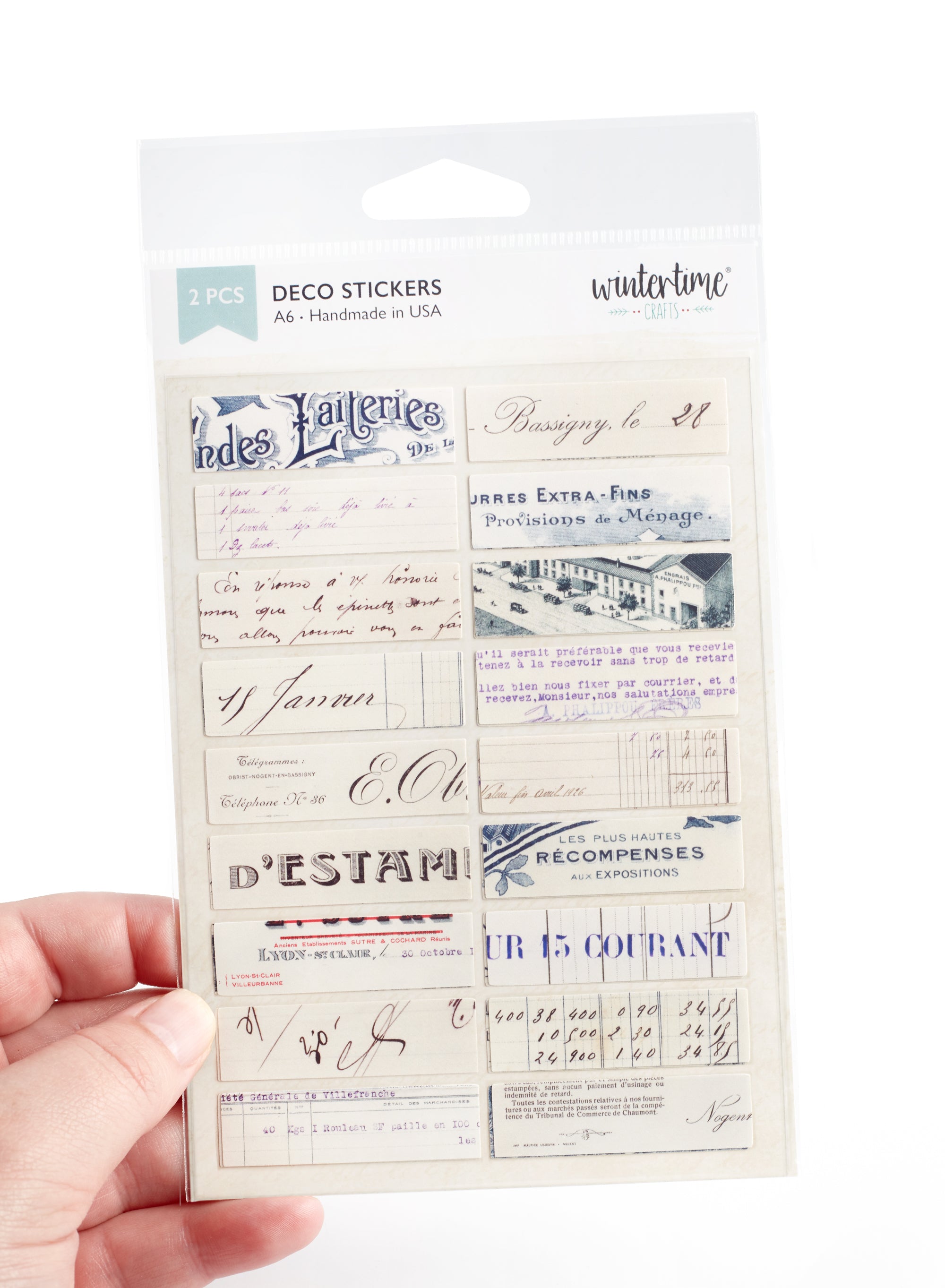 French Receipts Sticker Set