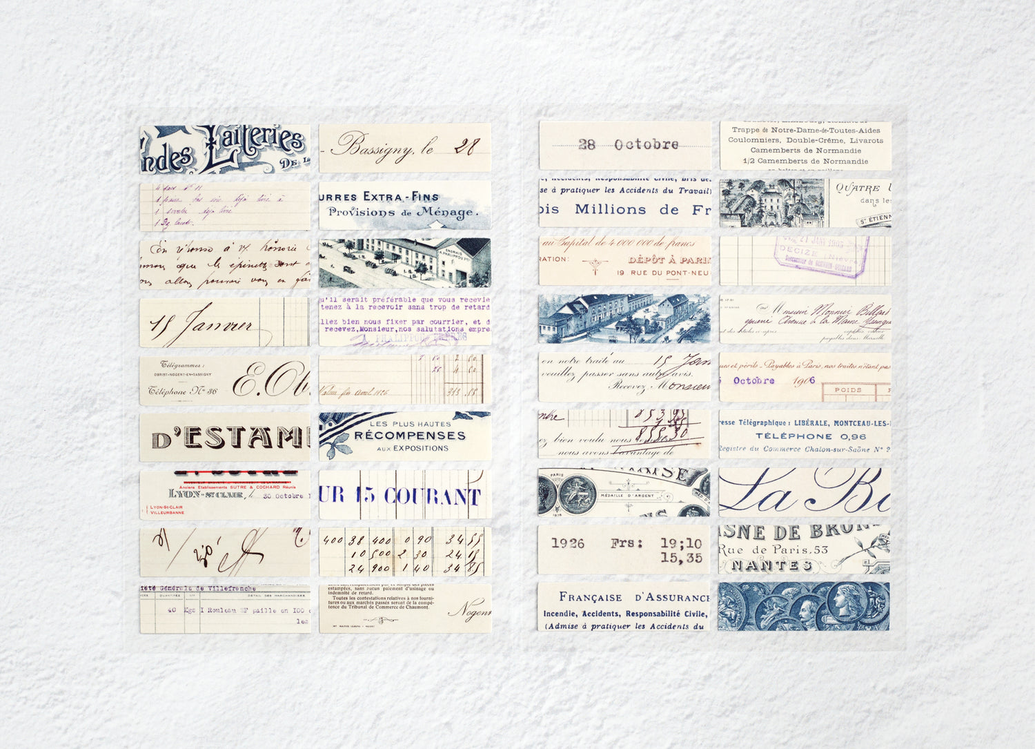 French Receipts Sticker Set
