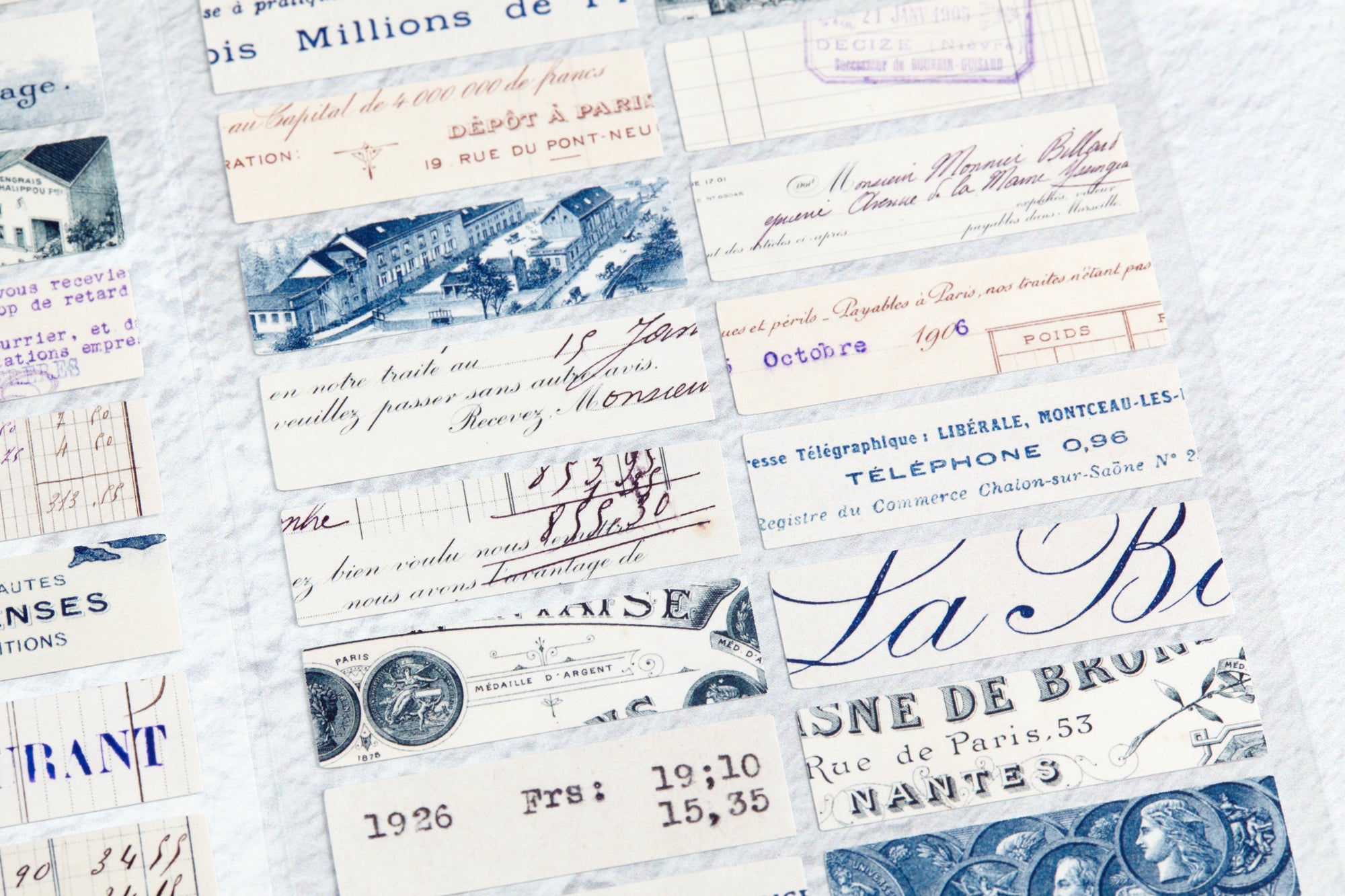 French Receipts Sticker Set