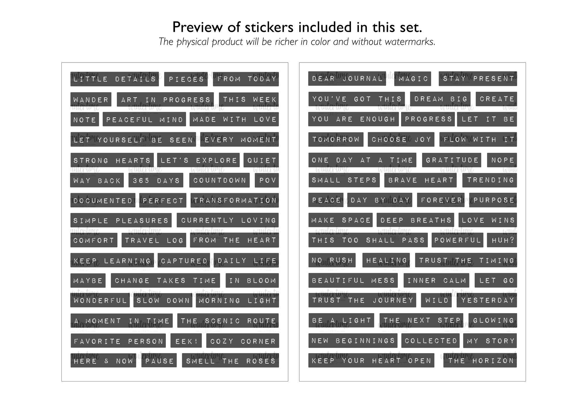 Journaling Sticker Set