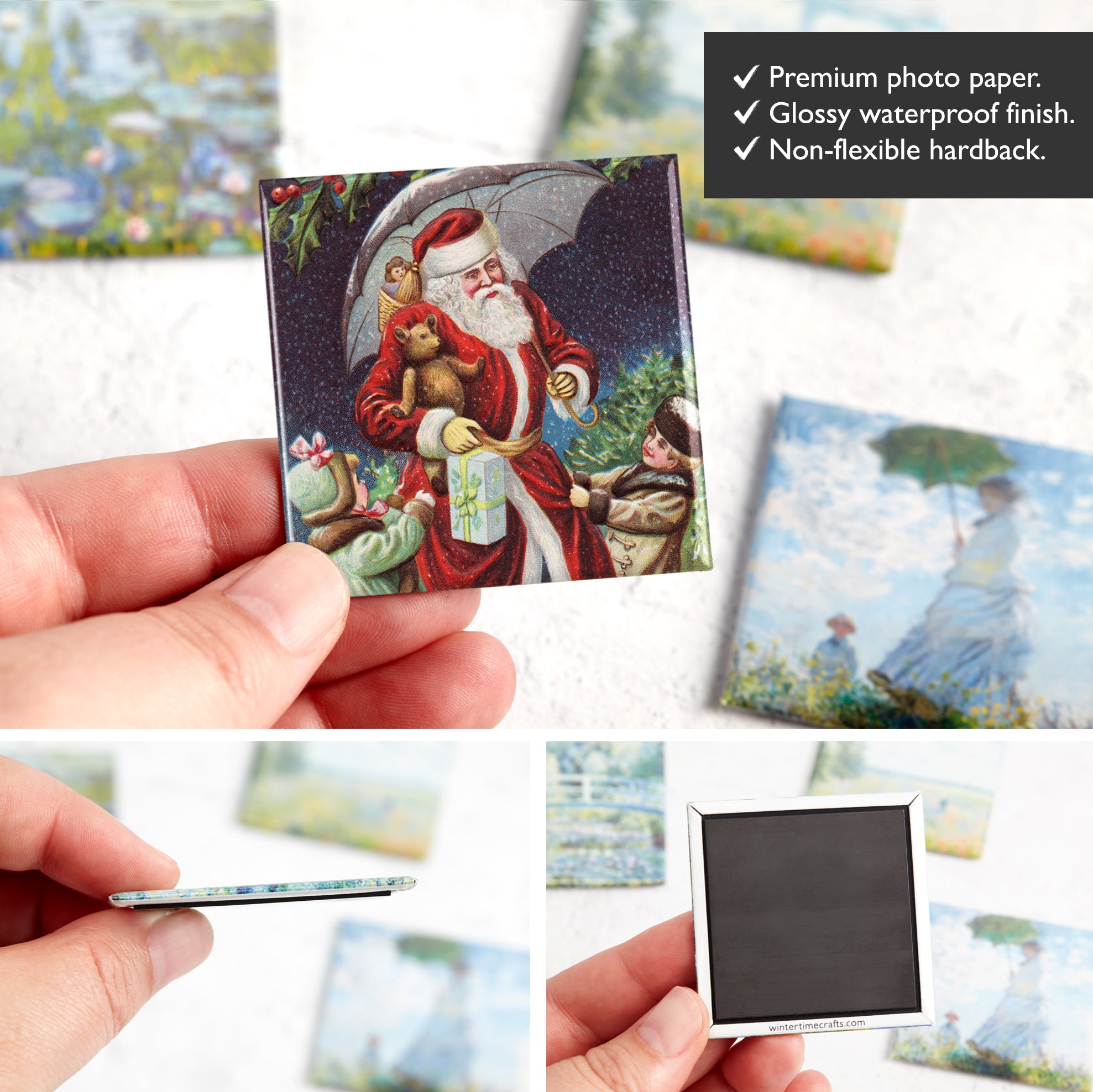 Santa and Children Fridge Magnets