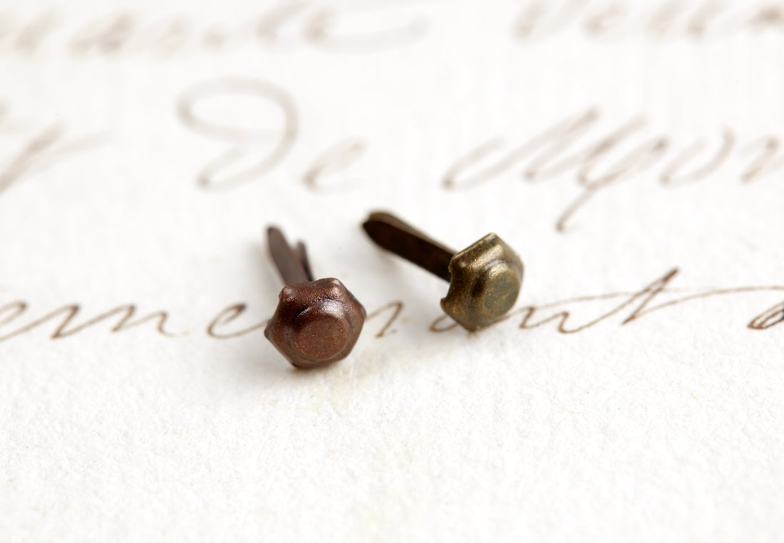 Mini Hexagon Metal Brads