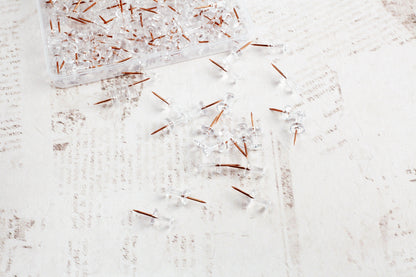 Perfectly Imperfect: 200 Rose Gold Push Pins