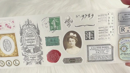 French Ephemera Pre-Cut PET Tape