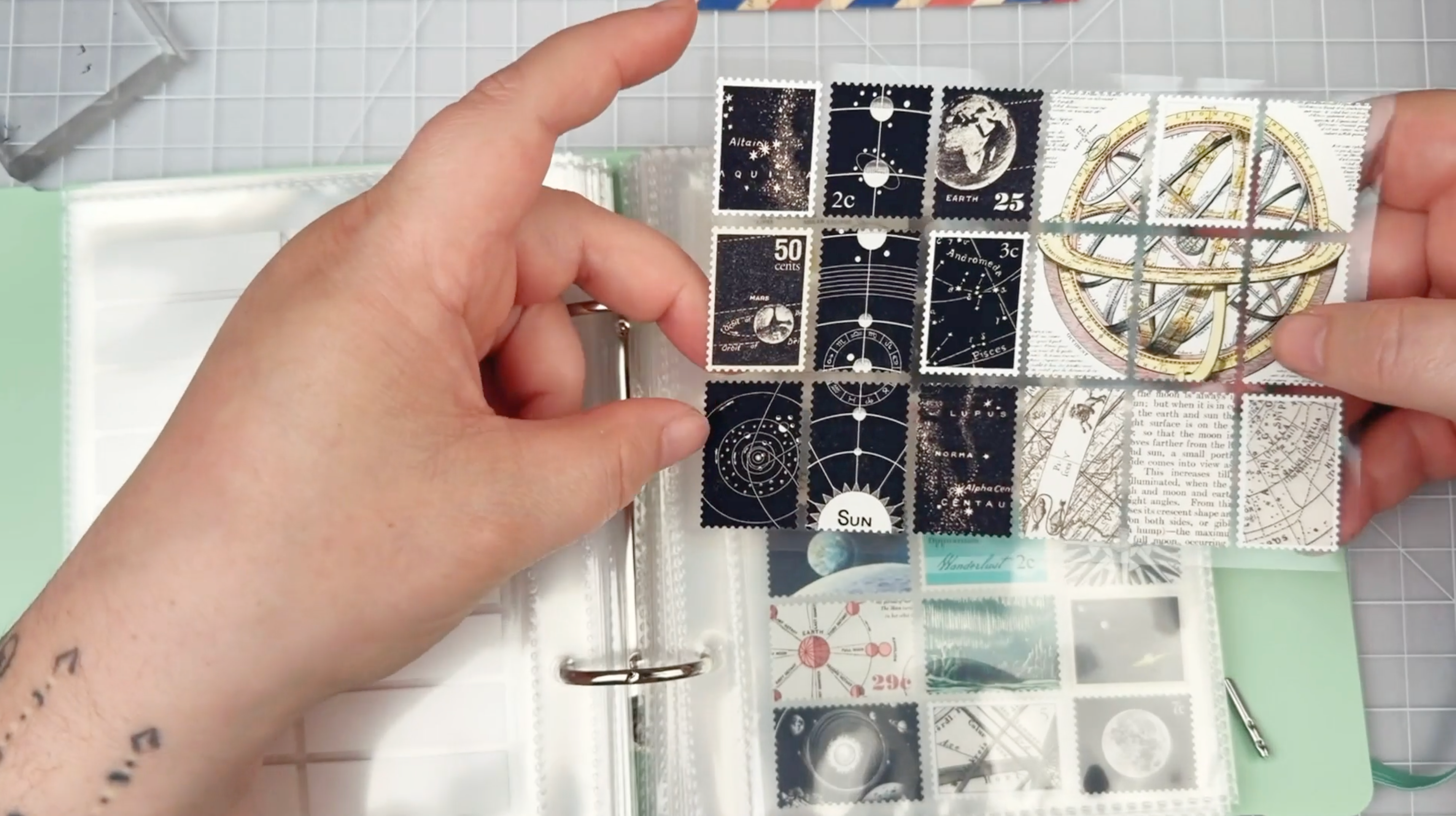 Astronomy Stamps Sticker Set