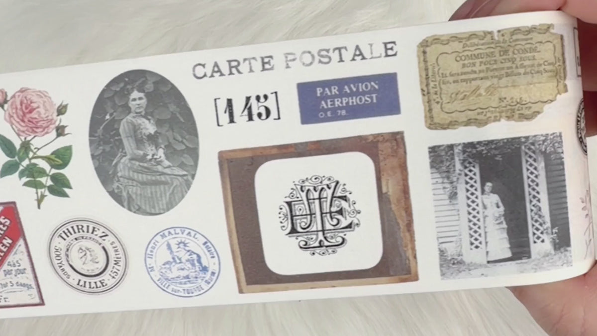 French Ephemera Pre-Cut Washi Tape