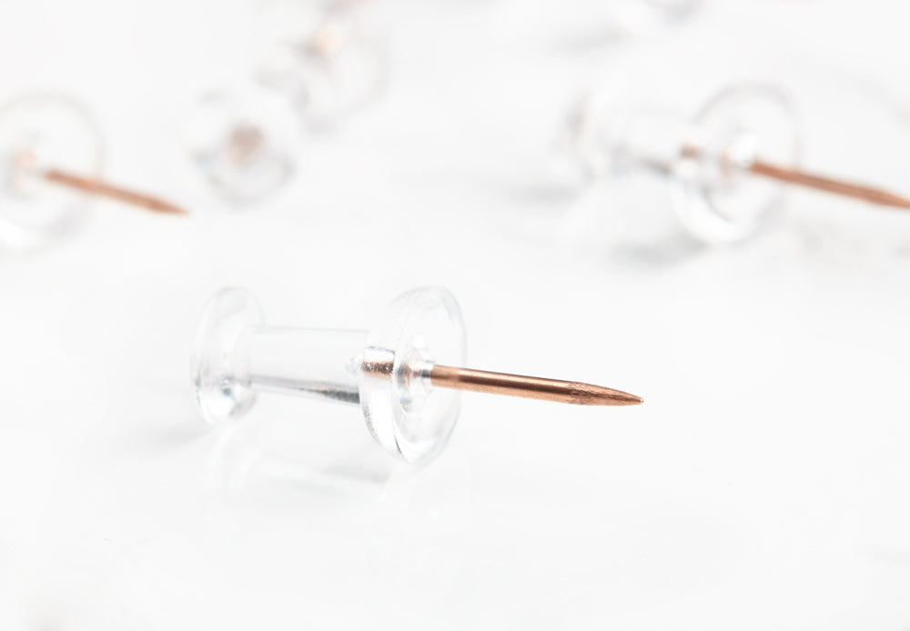 Perfectly Imperfect: 200 Rose Gold Push Pins