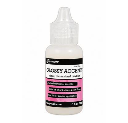 A bottle of Ranger Glossy Accents acrylic paint in the shade &