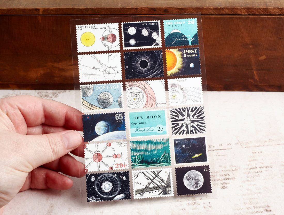 Astronomy Stamps Sticker Set