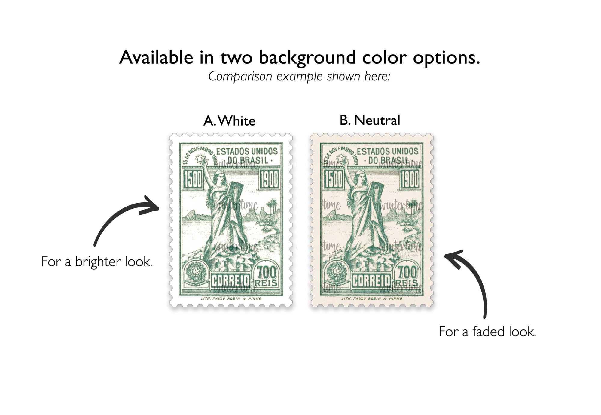 Vintage Stamps Reproduction Sticker Set