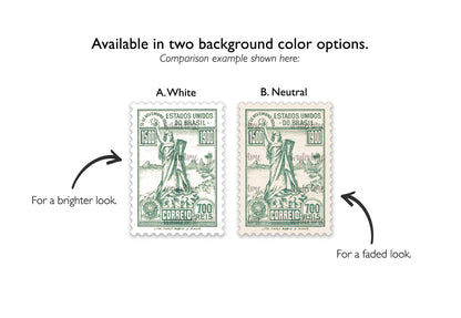 Vintage Stamps Reproduction Sticker Set