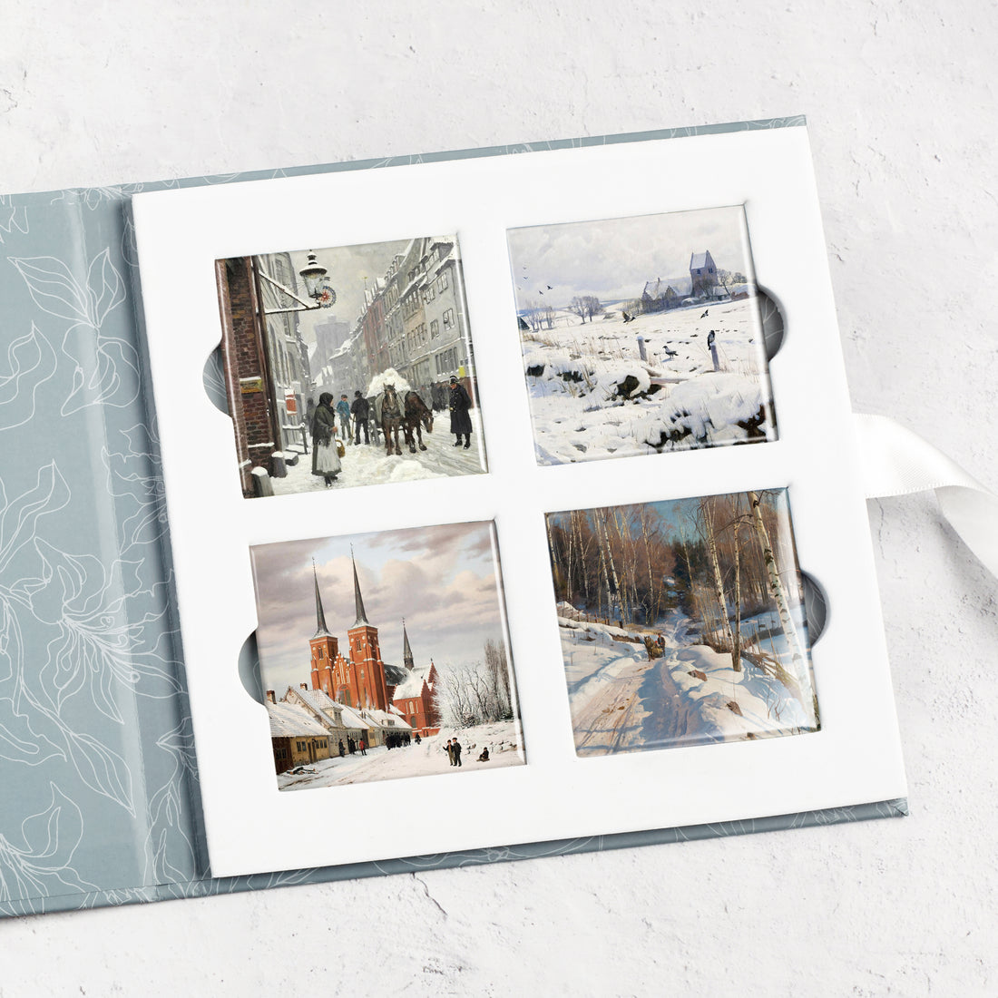 Winter in Scandinavia Art Fridge Magnets