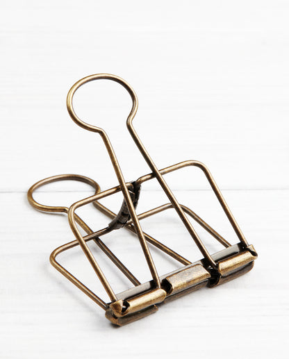 Vintage Bronze Skeleton Paper Clips, 3 Sizes