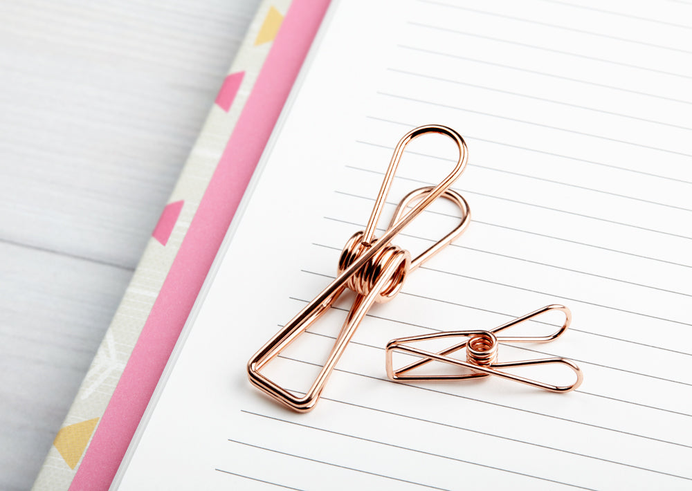 Rose Gold Fishtail Paper Clip