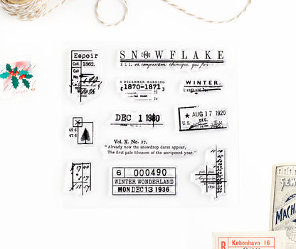 Winter clear stamp set